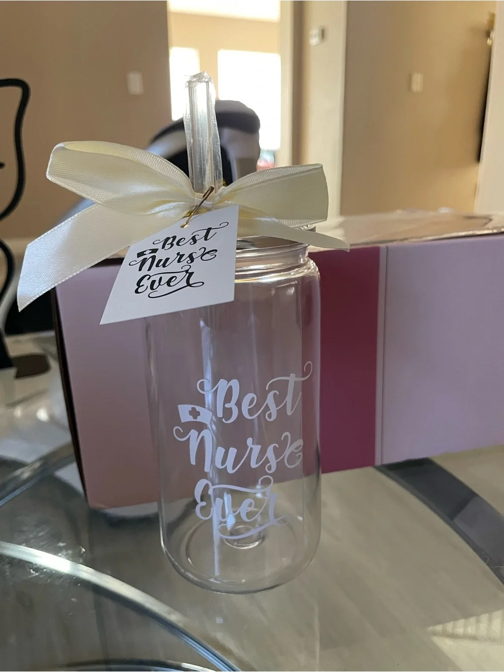 'Best Nurse Ever' Tumbler with Straw